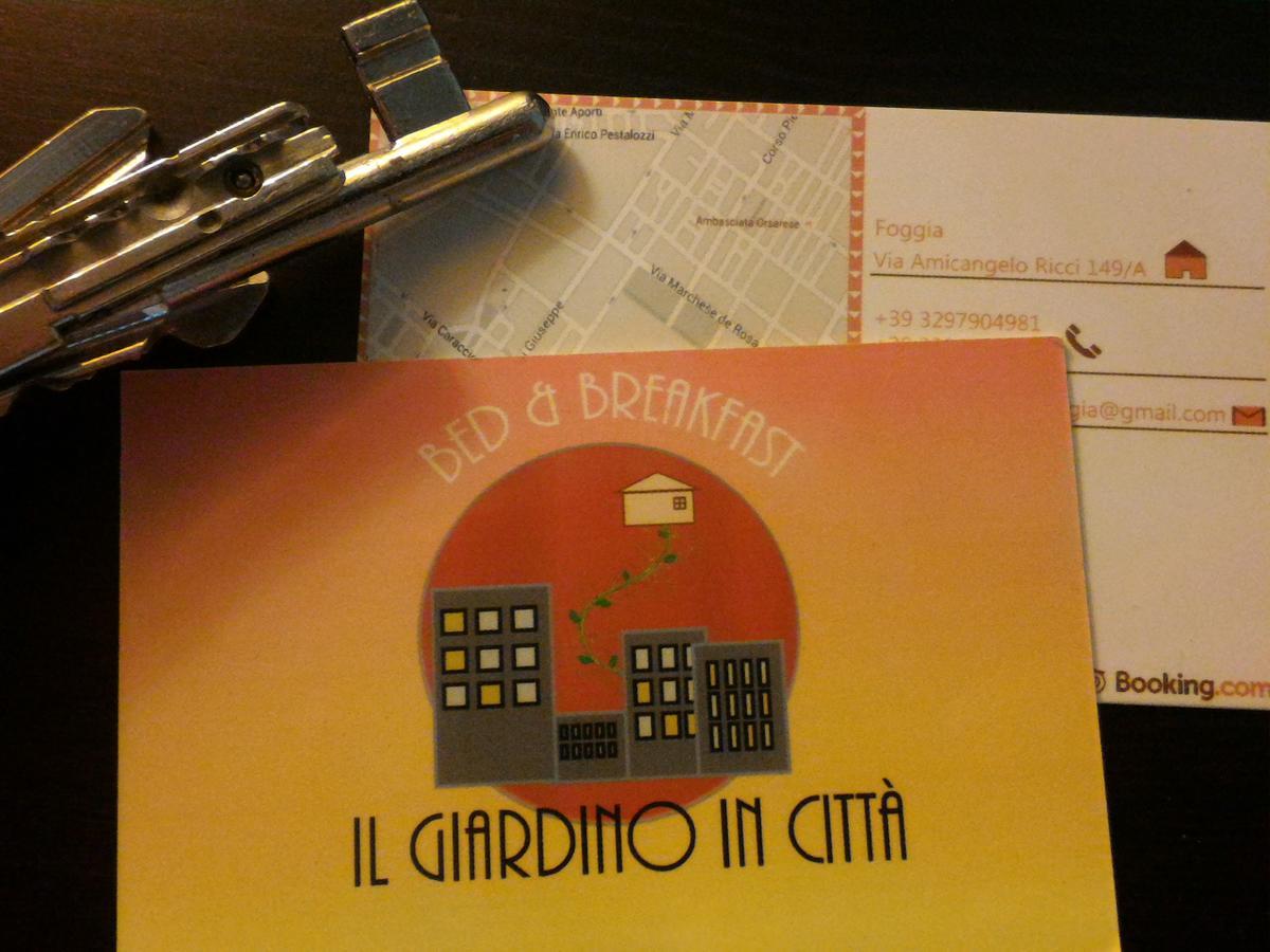 B&B Il Giardino In Citta - Parcheggio Privato Gratuito Φότζια Εξωτερικό φωτογραφία